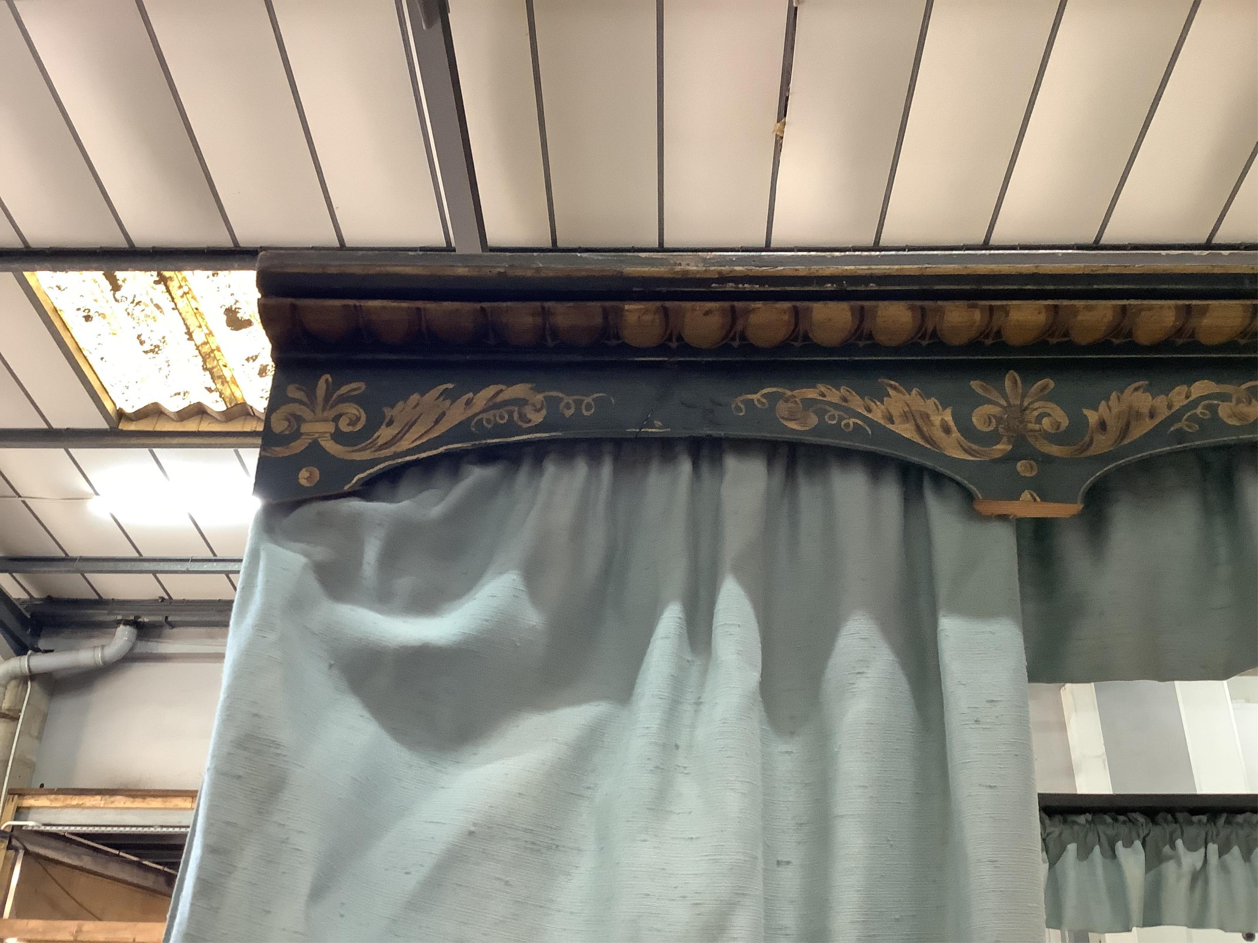 A George III and later mahogany four poster bed, width 140cm, length 200cm, height 232cm. Condition - fair